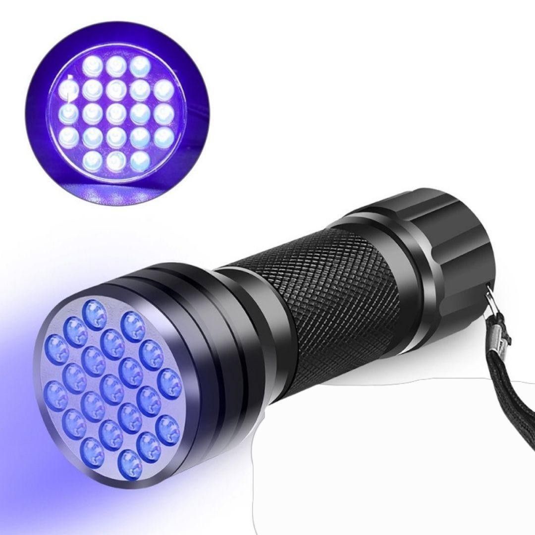 【お買得♪】UV ブラックライト 紫外線 UV LED 21個 ネイル UVライト 携帯用 ハンドライト 汚れ　小型_画像6