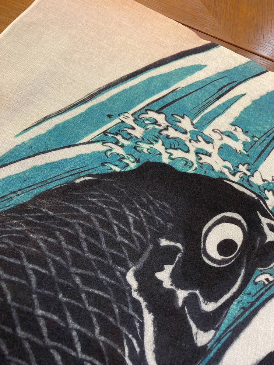 手ぬぐい 歌川国芳 浮世絵 鯉　サイズは約97cm 35cm_画像2