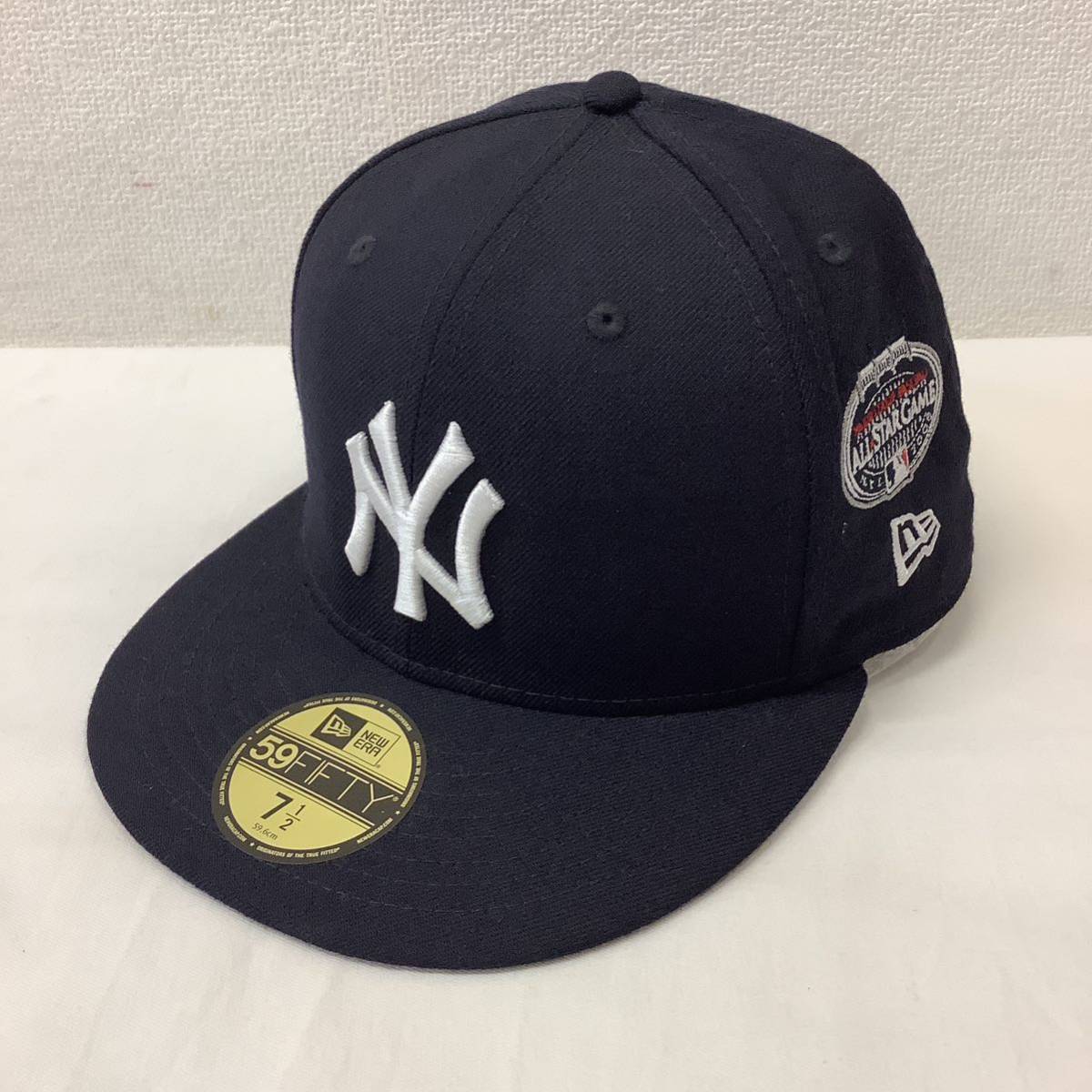 NEW ERA NY YANKEES 59FIFTY 7 1/2 ニューエラ ヤンキース サイドパッチ ベースボールキャップ 帽子 ネイビー 76956