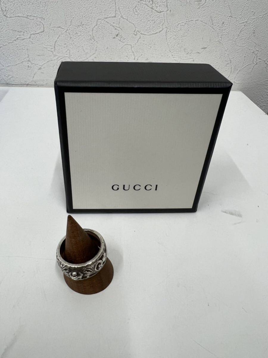 ⑪GUCCI グッチ リング SLV925 20号　メンズ　キャットヘッドシルバーリング