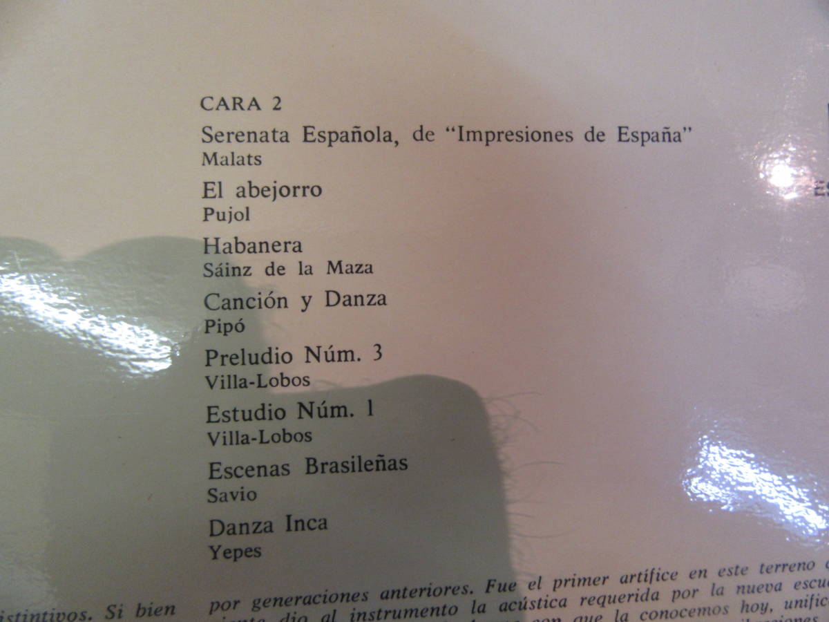 LP【ナルシソ・イエペス/Narciso Yepes】 El Mundo De La Guitarra Espaola.2 ●輸入盤/Decca CS 8819/スペイン(Spain)盤_画像4