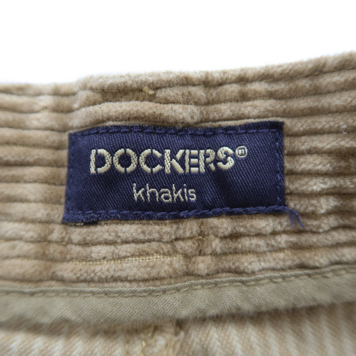 古着 ドッカーズ DOCKERS 太畝 コーデュロイパンツ ツータック ベージュ サイズ表記：W34L30　gd36005_画像7