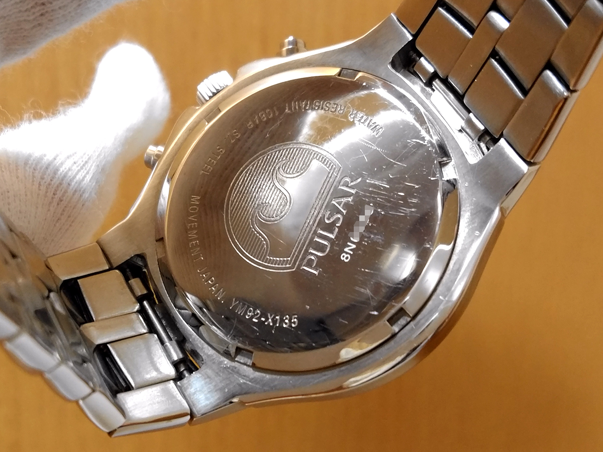 【 稼働中 】 PULSAR by SEIKO YM92-X135 Chronograph Quartz Wrist Watch with Date セイコー パルサー クロノグラフ 腕時計_画像8