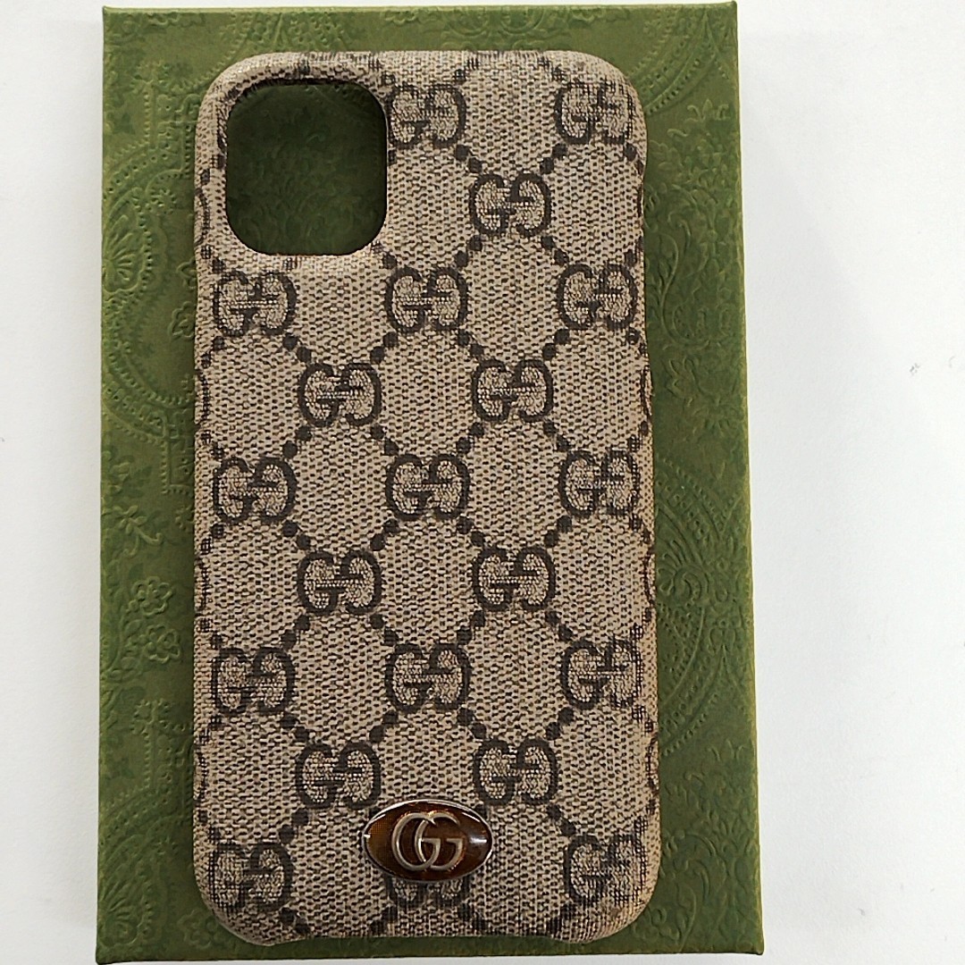 【TM1129】グッチ スマホケース iPhone11 625710-617664 GUCCI コレクション スマホカバー コレクター 外箱付 アイフォン_画像2