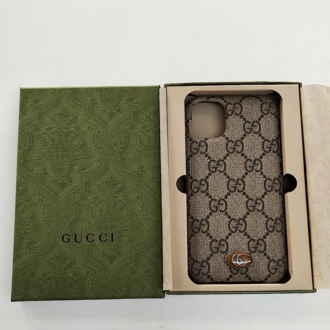 【TM1129】グッチ スマホケース iPhone11 625710-617664 GUCCI コレクション スマホカバー コレクター 外箱付 アイフォン_画像6