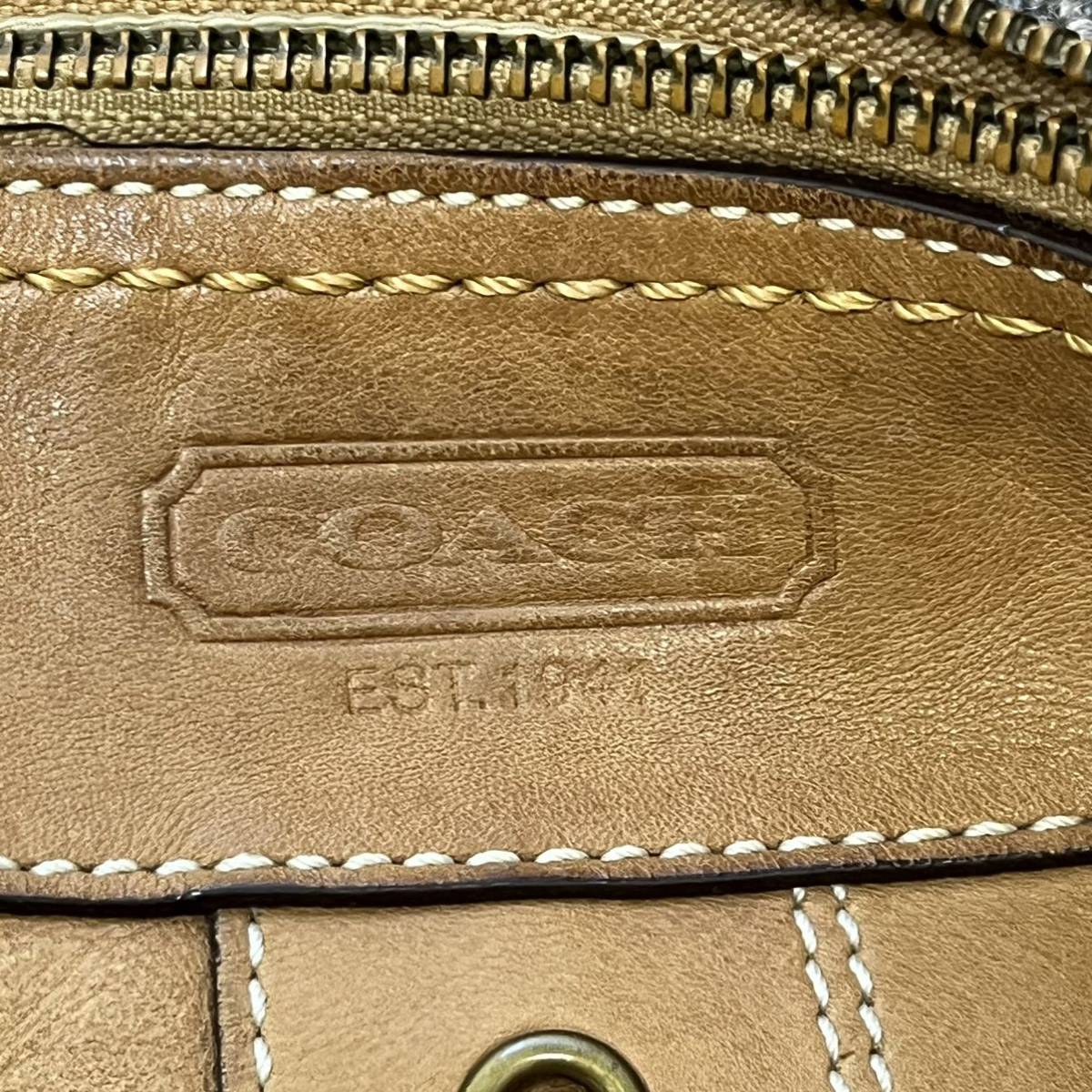 【TM1104】COACH コーチ ショルダーバッグ ブラウン 斜め掛けショルダーバッグ シミ汚れあり カバン 鞄_画像9