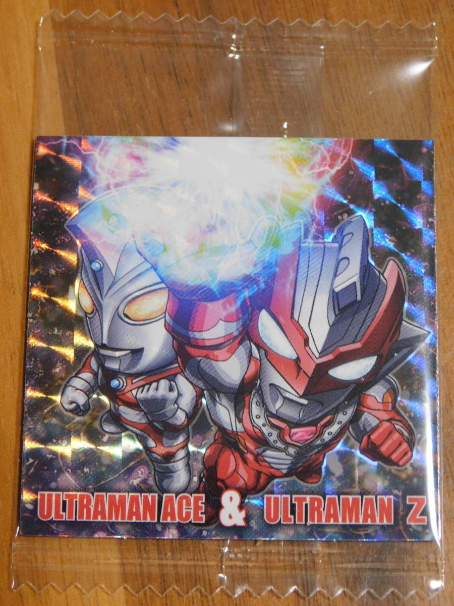 未開封 ウルトラマンシールウエハース vol.3 UR Ⅲ-NO.05 エース＆ゼット ベータスマッシュ ステッカー_画像1