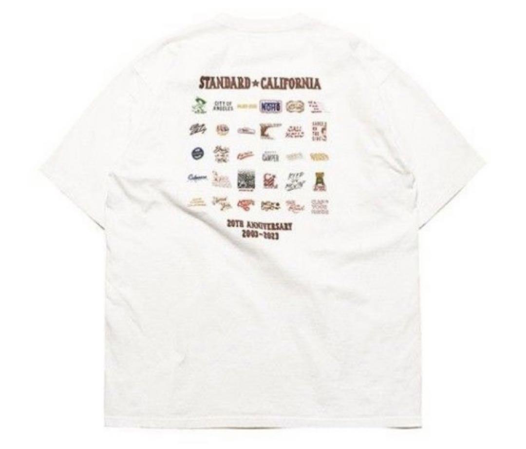 キムタク着 M スタンダードカリフォルニア 20周年 Tシャツ ロゴ スタカリ STANDARD CALIFORNIA 新品 送料無料_画像2
