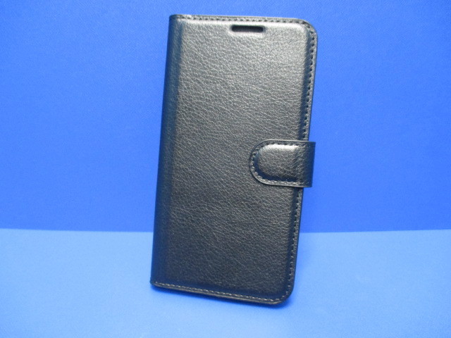 iPhoneXs iPhoneX ケース（5.8インチ）シンプル 手帳型 ケース ブラック 手触り良い上質感PUレザー スリム カードポケット_画像4