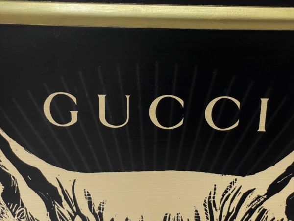 新品同様 希少 GUCCI 最高級BOX 約40万 ブラックキャット イタリア グッチ ダストボックス バスケット インテリア 蓋付収納ボックス
