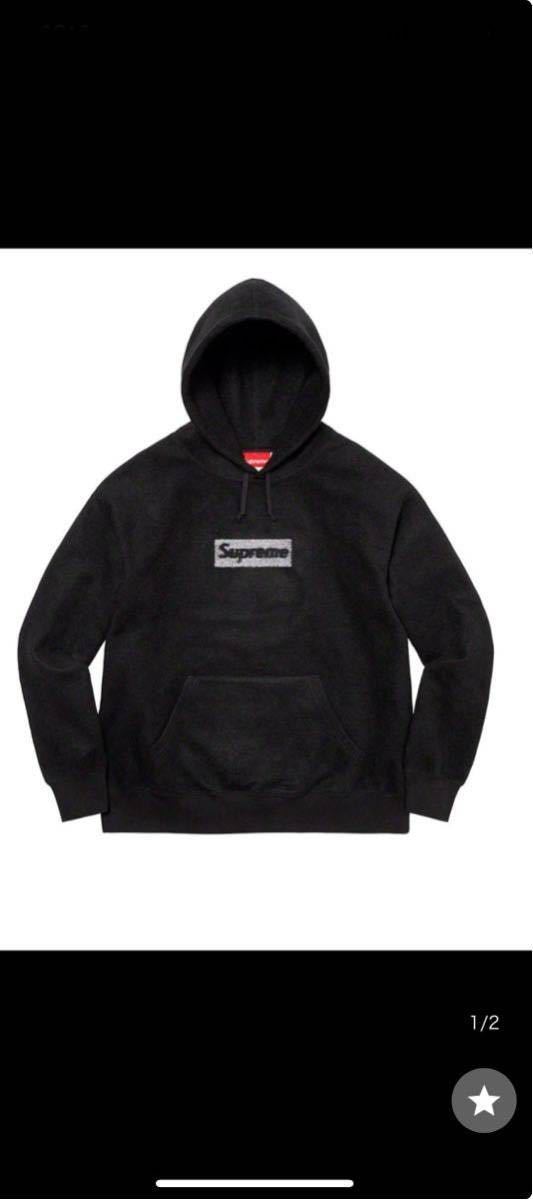 新品 XLサイズ Supreme Inside Out Box Logo Hooded Sweatshirt Light シュプリーム インサイドアウト ボックスロゴ ライトブラック_画像1