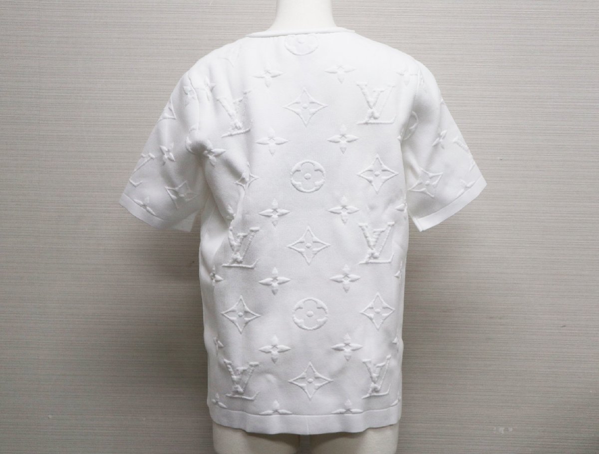 ルイヴィトン LOUIS VUITTON 3D モノグラム Tシャツ 白 RW221W LO0 FMKS06 サイズS 極上美品 ニット カットソー