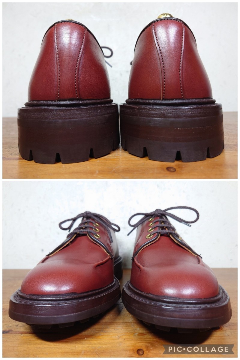 【試し履きのみ/未使用】英国製 Tricker's/トリッカーズ M7569 Uチップ プレーントゥ US71/2 Fit.5 25.5cm相応/cheaney クロケット_画像6