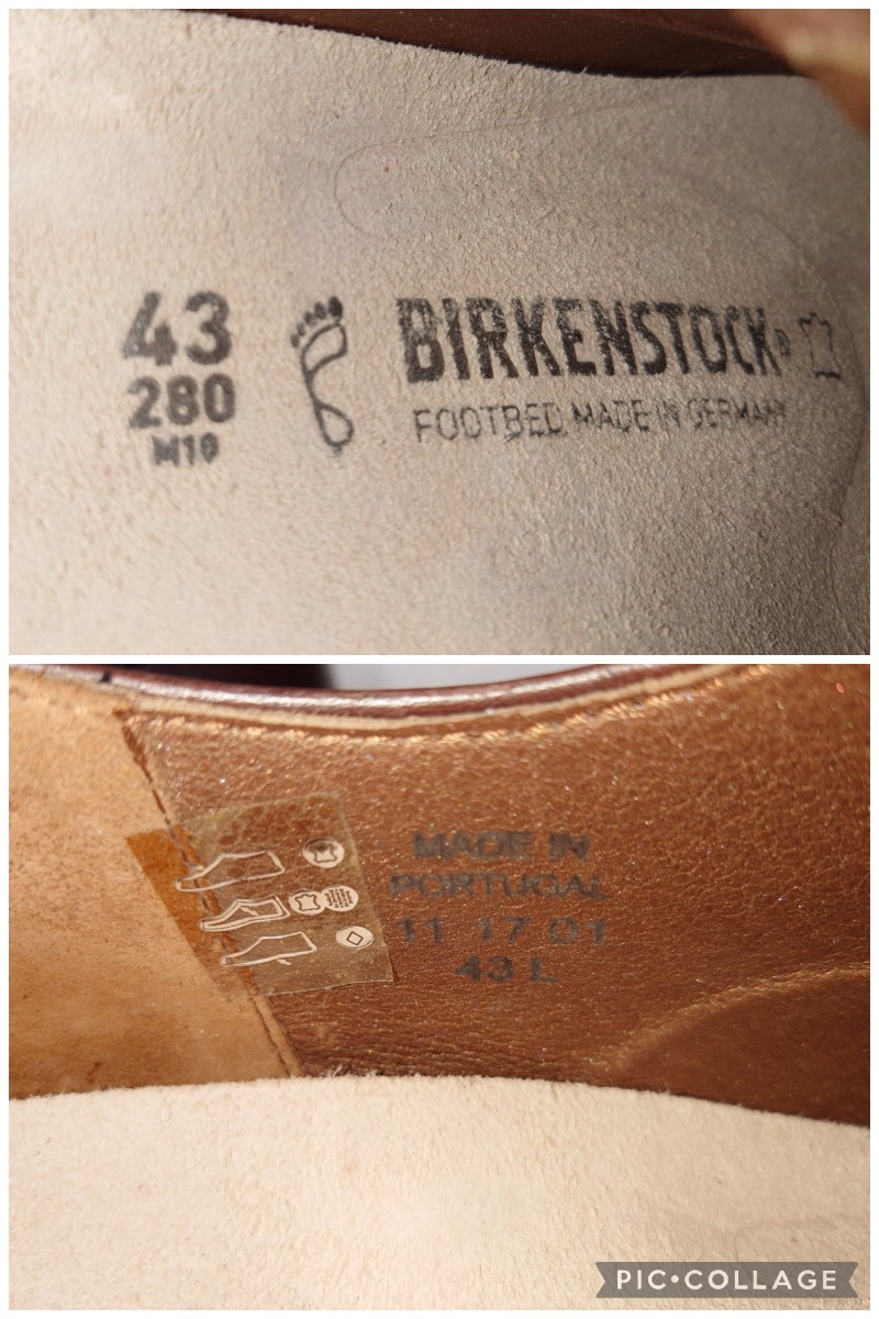 【試し履き程度/極美品】BIRKENSTOCK/ビルケンシュトック GILFORD ギルフォード ポストマン プレーントゥ 43 28cm相応 茶/trippen camper_画像9