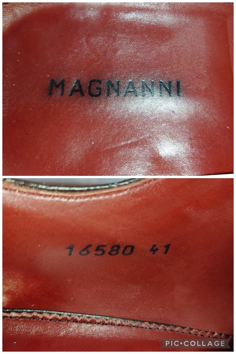 【良品】SPAIN製 MAGNANNI/マグナーニ オパンケ製法 パティーヌ ダブルモンクストラップ 41 26cm相応/santoni ブランキーニ_画像9