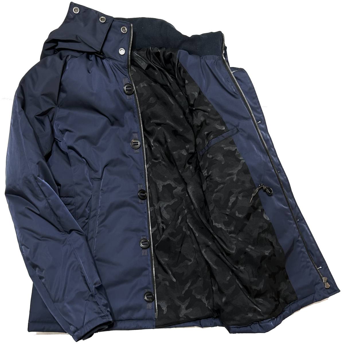 safari掲載 定価8.6万 wjk HIGH DENSITY ESTER B9 DOWN JACKET Mサイズ 紺 美品 メモリーヤーンダウンジャケット akm ジュンハシモト