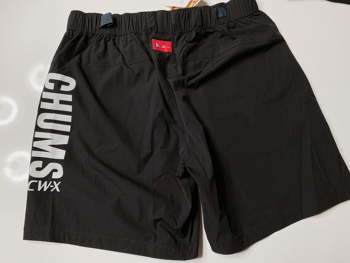 チャムス CHUMS ワコール CWX cw-x コラボ 新品 ハーフパンツ パンツ 短パン 黒 エアトレイル Airtrail ズボン ショーツ メンズ XL
