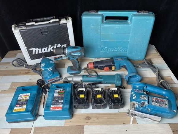 br★makita マキタ 電動工具 まとめ 16mmハンマドリル アングルインパクトドライバ ドライバドリル 他 充電器 バッテリー ケース 現状品★_画像1