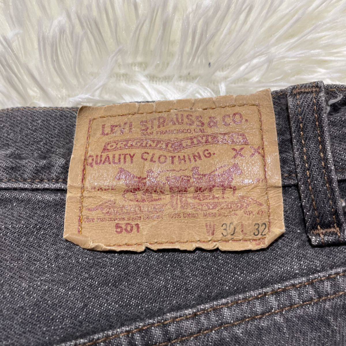 純正/新品 【濃黒】90s USA製 リーバイス levis 501 先染め