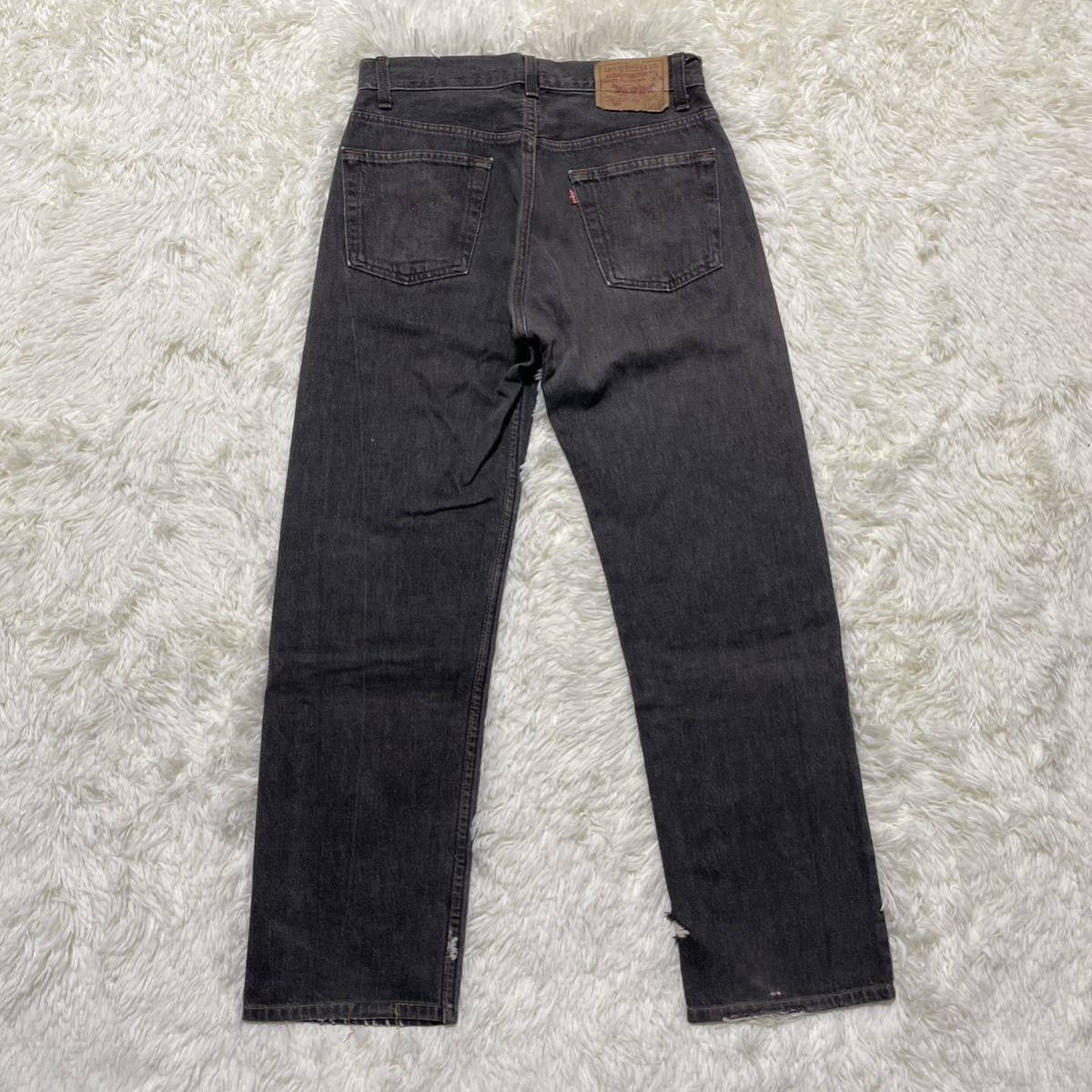 純正/新品 【濃黒】90s USA製 リーバイス levis 501 先染め