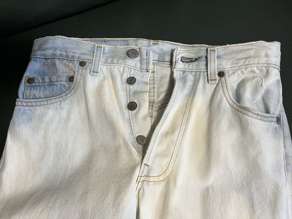 完全ジャンク品 USED 80's LEVI'S 501 JEANS MADE IN USA 中古 80s リーバイス 501 ストレート ジーンズ アメリカ製 W28 L29.5 送料無料_画像3