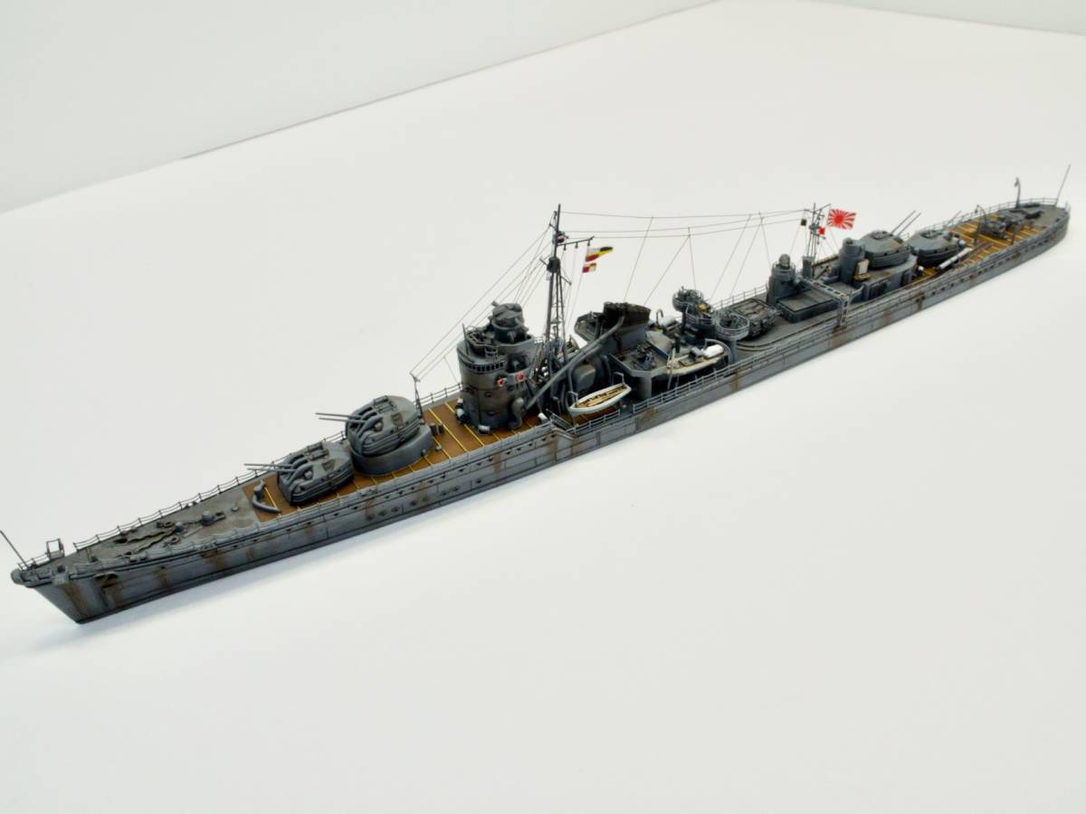 1/700 旧日本海軍 秋月型駆逐艦　秋月　1943年1月　完成品　ケース付き　フジミキット改造_画像2