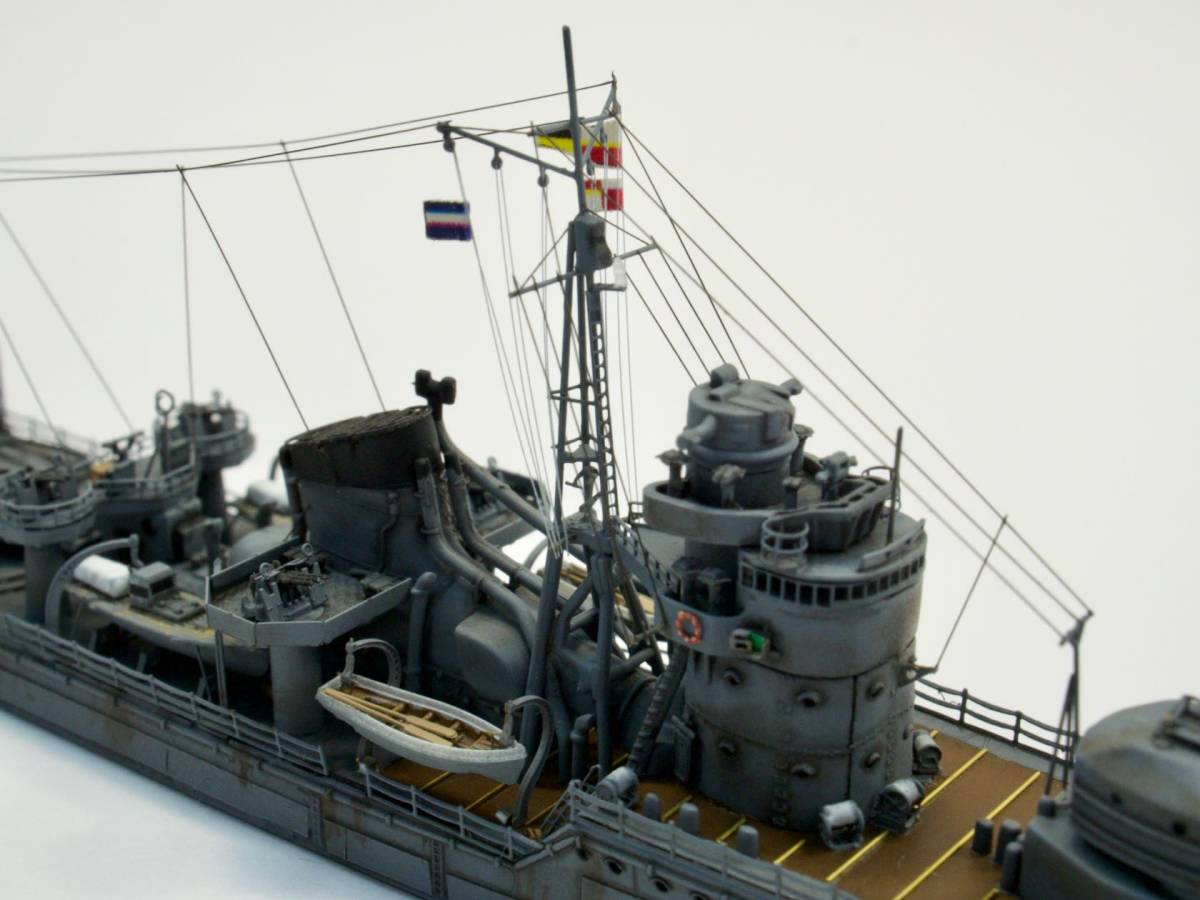 1/700 旧日本海軍 秋月型駆逐艦　秋月　1943年1月　完成品　ケース付き　フジミキット改造_画像4