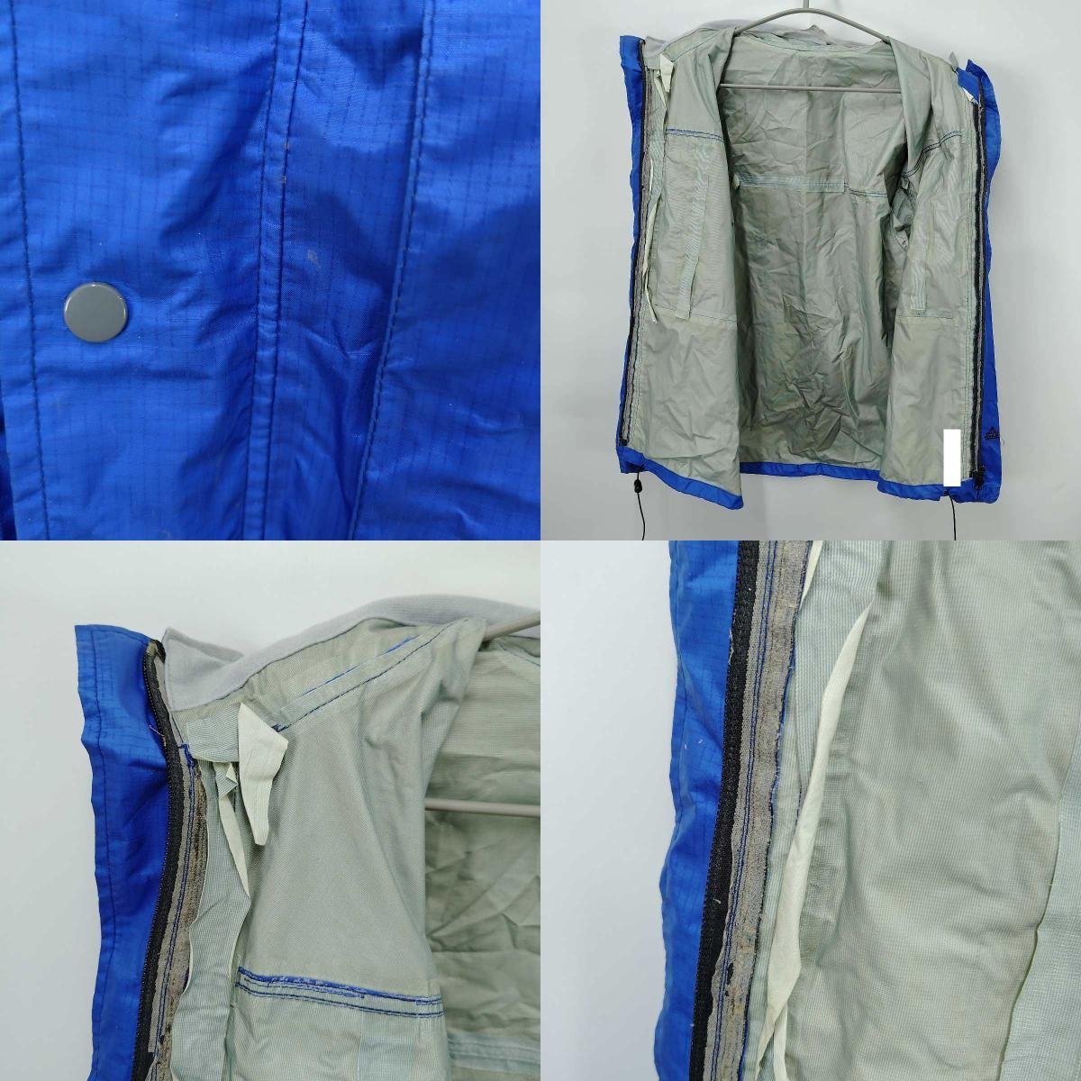 【中古】タラスブルバ GORE-TEX 雨具 RAIN SHADEIII レインウェア L ブルー メンズ 登山 アウトドア フィッシング TARAS BOULBA_画像4