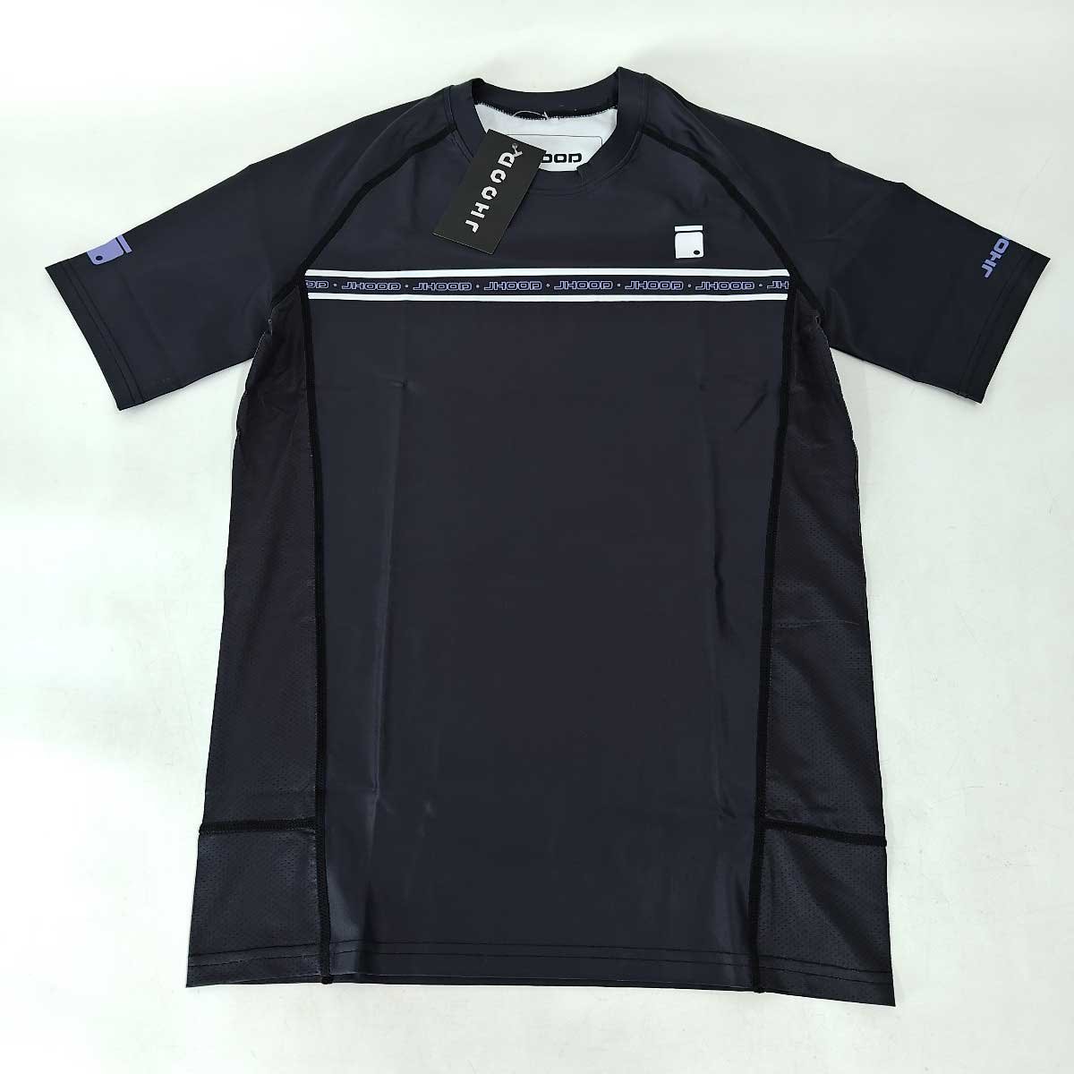 【中古・未使用品】JHOOD RANKED 半袖 ラッシュガード M ブラック メンズ 柔術 格闘技 RVCA_画像1