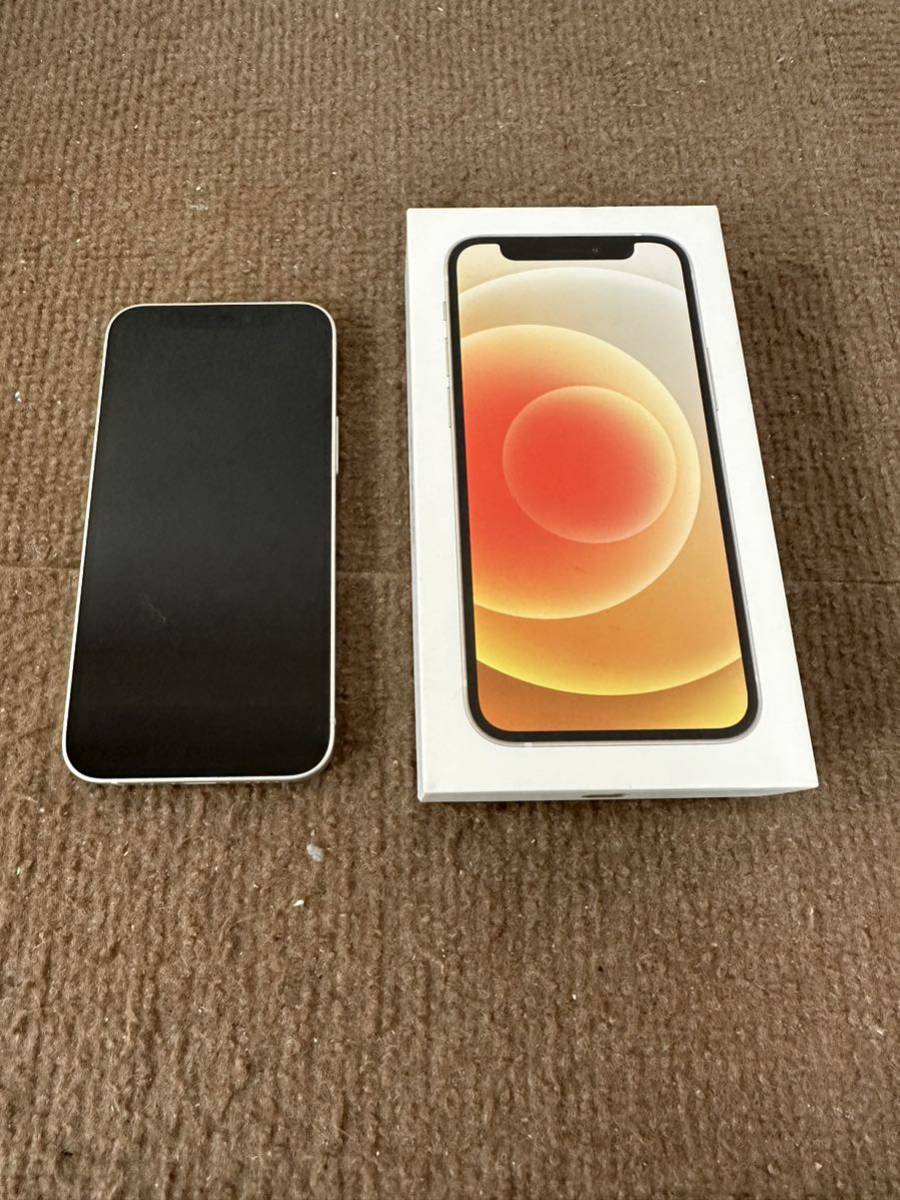 品】美品 iPhone 12 mini 64GB ホワイト MGA63J/A 本体 SIMロック無し