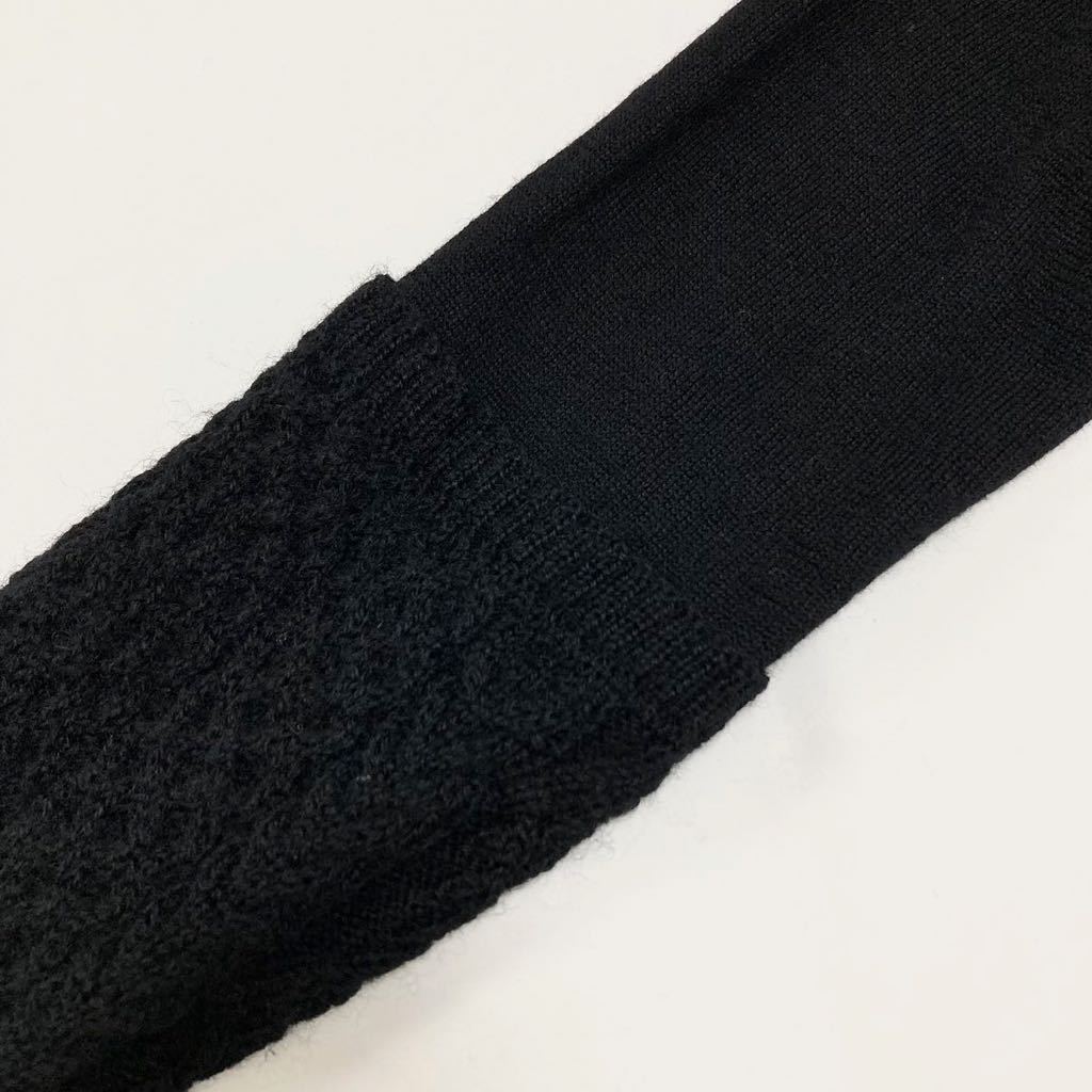 Y\'s 22AW sleeve do King Alain knitted arm warmer black 2