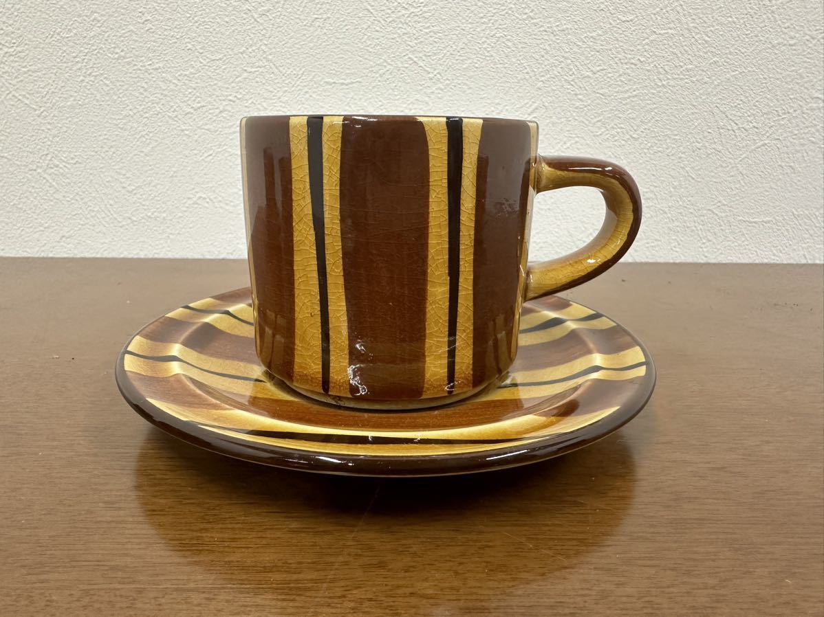 KCK197 レトロ 昭和レトロ カップ ソーサー コーヒーカップ ティーカップ 食器 5客セット　中古　茶器_画像4