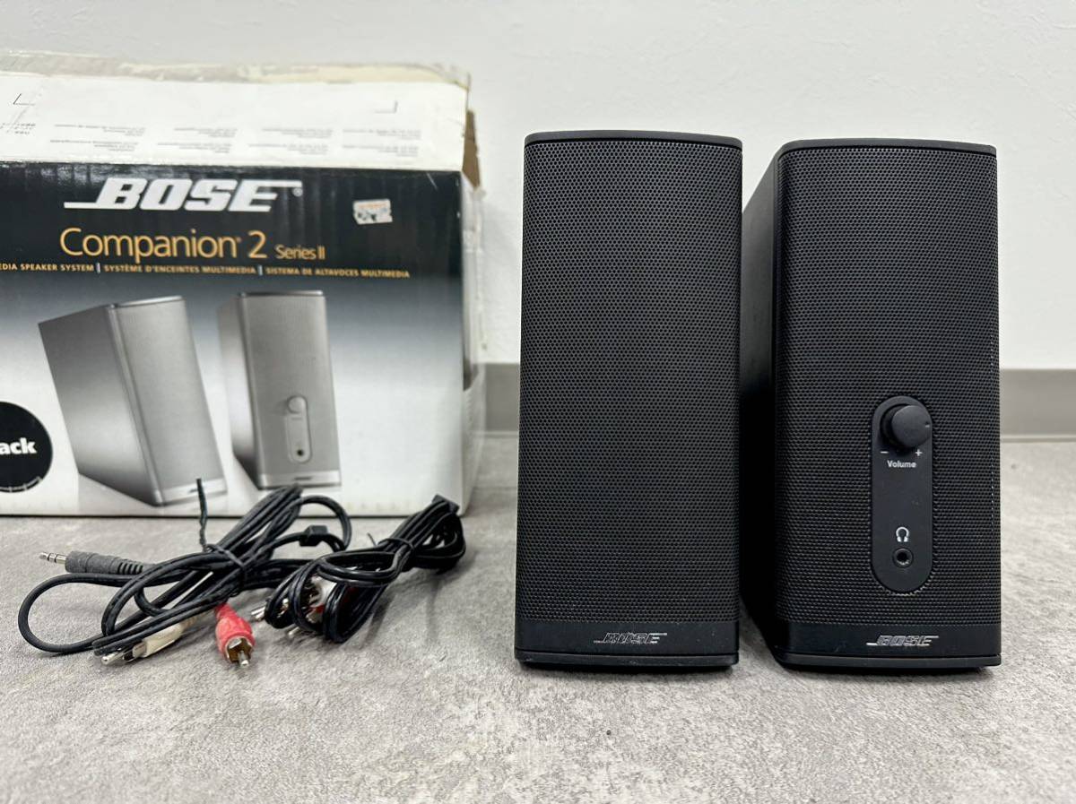 PCS33 BOSE Companion 2 Series II Multimedia Speaker System ペアスピーカー ボーズ 現状品 マルチメディアスピーカー ブラック _画像1