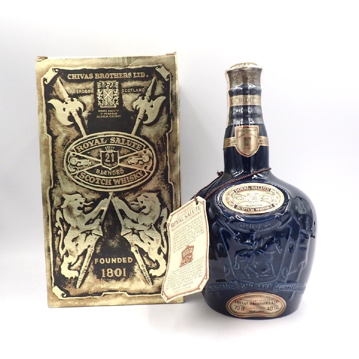 ロイヤルサルート 21年 青陶器 700ml 1366g 40% ROYAL SALUTE【I1】_画像1