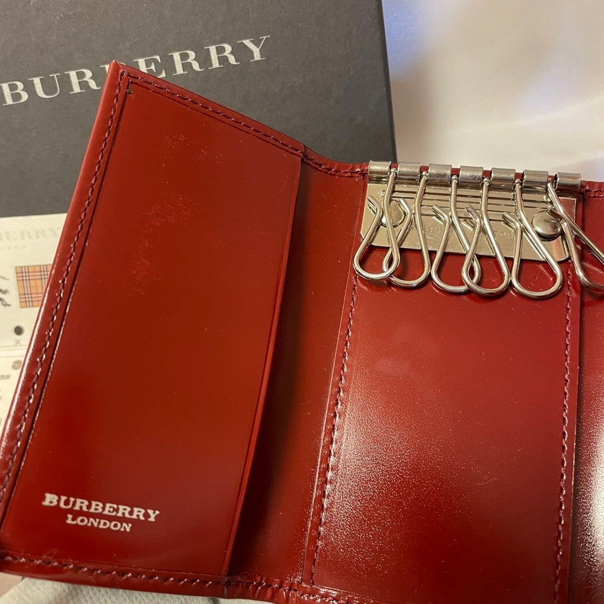 【未使用保管】BURBERRY バーバリー 6連キーケース