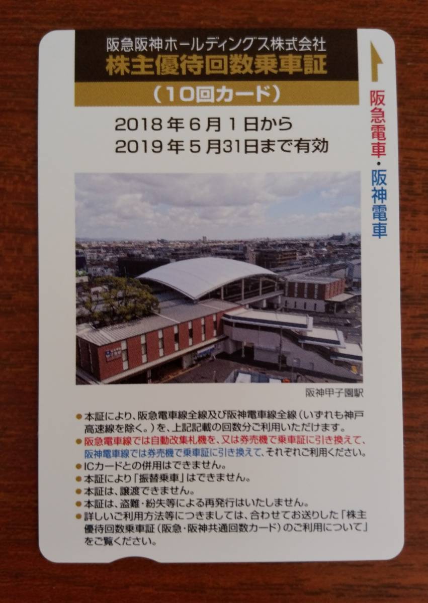 阪急阪神ホールディングス株主優待乗車証10回カード_画像1