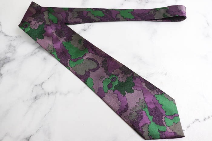  Katharine Hamnett шелк общий рисунок цветочный принт сделано в Японии бренд галстук мужской лиловый KATHARINE HAMNETT