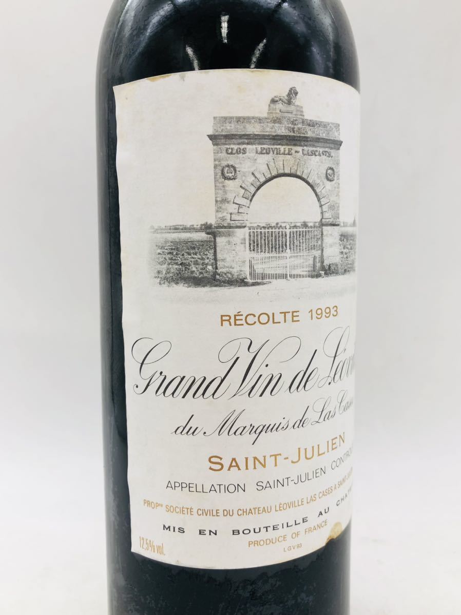 【未開栓】CHATEAU LEOVLIIE LAS CASES シャトーレオヴィルラスカーズ 1993 750ml 12.5% WI2475_画像2