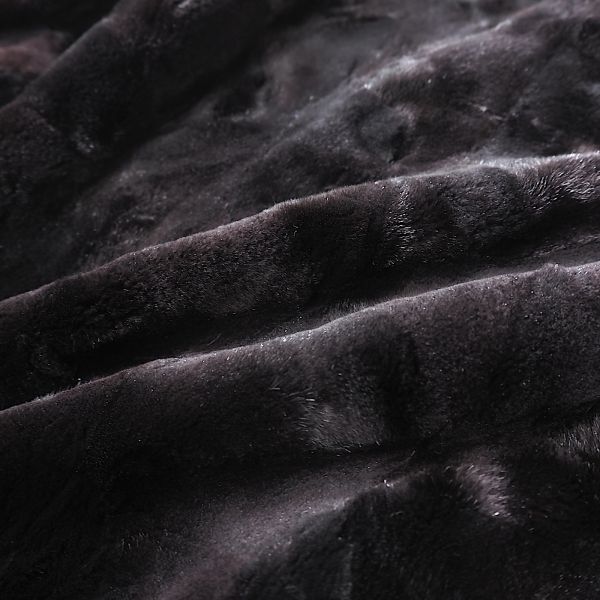 3-YJ060[ прекрасный товар ] Gucci GUCCI пик стриженая норка книга@ меховое пальто черный темно-коричневый L~XL женский 