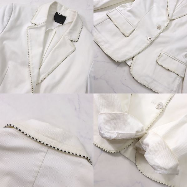 3-WK044S Fendi FENDI cotton jacket ivory 38 lady's 