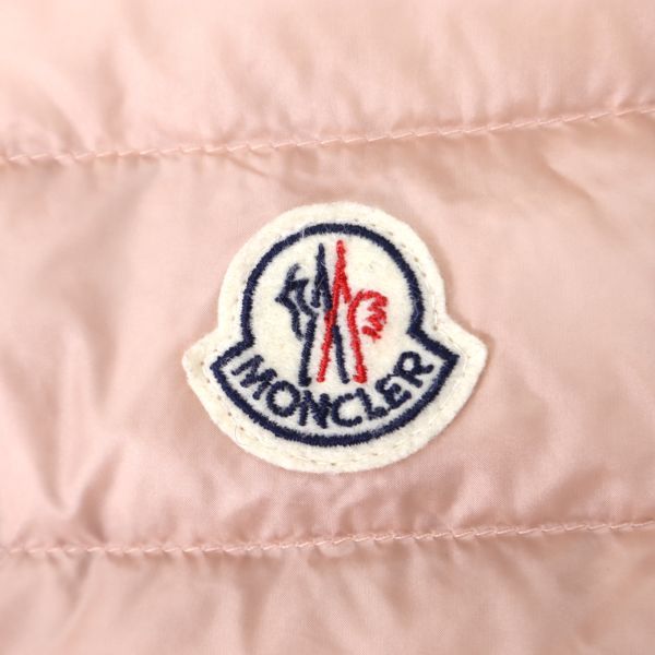 3-YK076 モンクレール MONCLER 正規品 タグ付 ダウンベスト サーモンピンク レディース XS相当 140_画像4