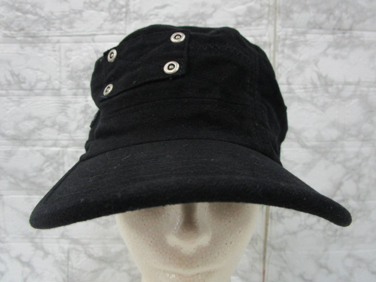 Y.23K1　SY　☆　ベースボールキャップ　grace hats　内周59～61㎝　ブラック　USED　☆_画像1