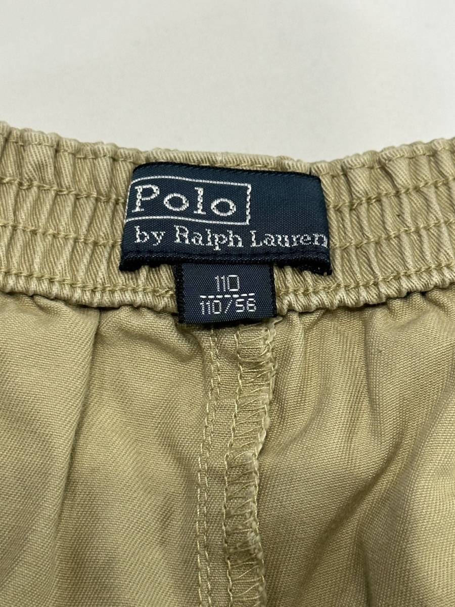 1円スタート【良好品】POLO RALPH LAUREN ラルフローレン キッズ サイズ：110/56 コットン ハーフパンツ ベージュ クリーム系_画像7