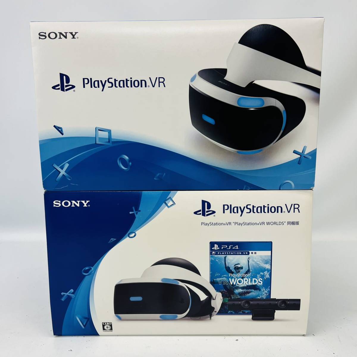 ☆1円〜☆ SONY ソニー PlayStation VR CUH-ZVR2 CUH-ZVR1 まとめて 2台 セット PSVR 本体 PS4 プレステ4 カメラ ソフト 箱付き ③_画像1