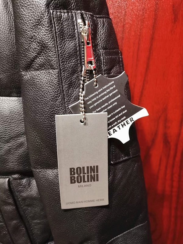 最高峰レザーダウン※定価32万◆イタリア・ミラノ発*BOLINI*ダブルジッパー*極地防寒*肉厚・本革ダウンジャケット*イタリア48/Lサイズ_画像8