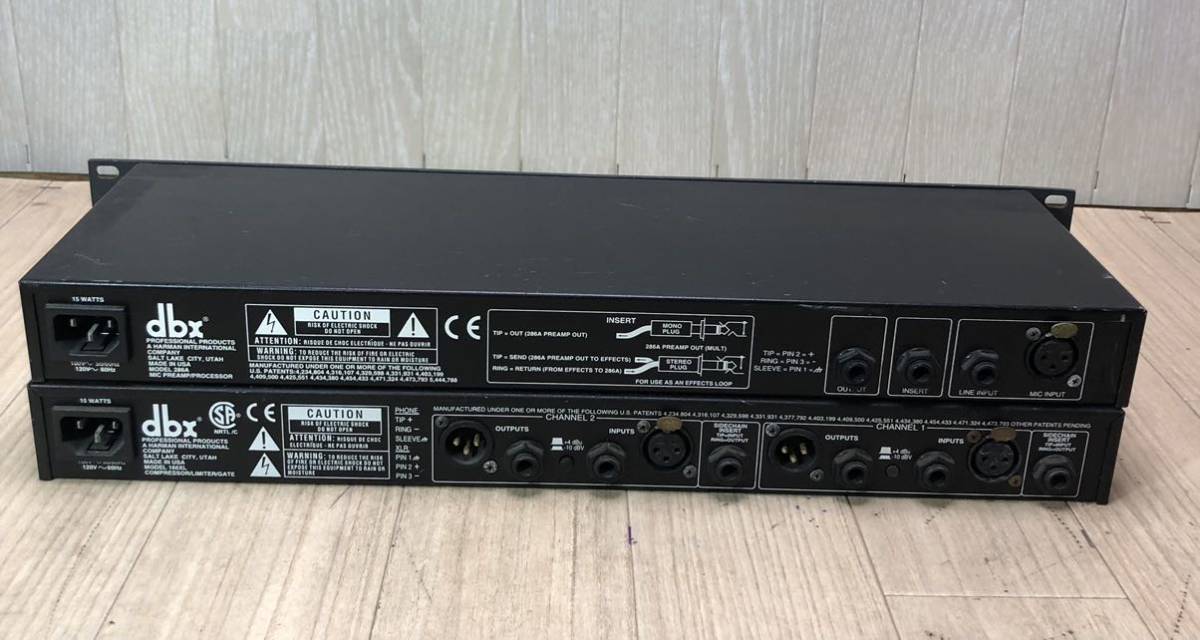 【TR10326】DBX 166XL コンプレッサー　リミッター　ゲート/dbx　286A マイクプリアンプ プロセッサー_画像6