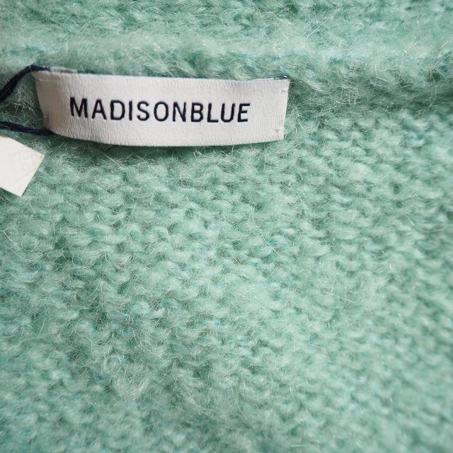 C0003P VMADISON BLUE Madison голубой V новый товар 22AW LOOSE BIG MOHAIR кардиган зеленый жемчуг кнопка mo волосы вязаный осень-зима rb mks