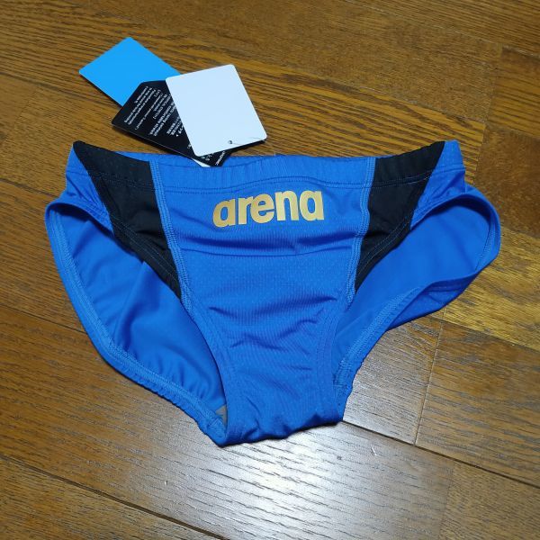 【arena】アリーナ アクアエクストリーム ブルー×ブラック、ゴールド/サイズM ビキニ 競パン 競泳水着