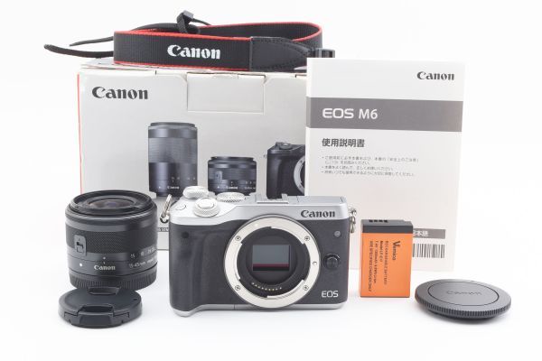 #g591★実用品★ キヤノン Canon EOS M6 15-45mm レンズセット_画像1