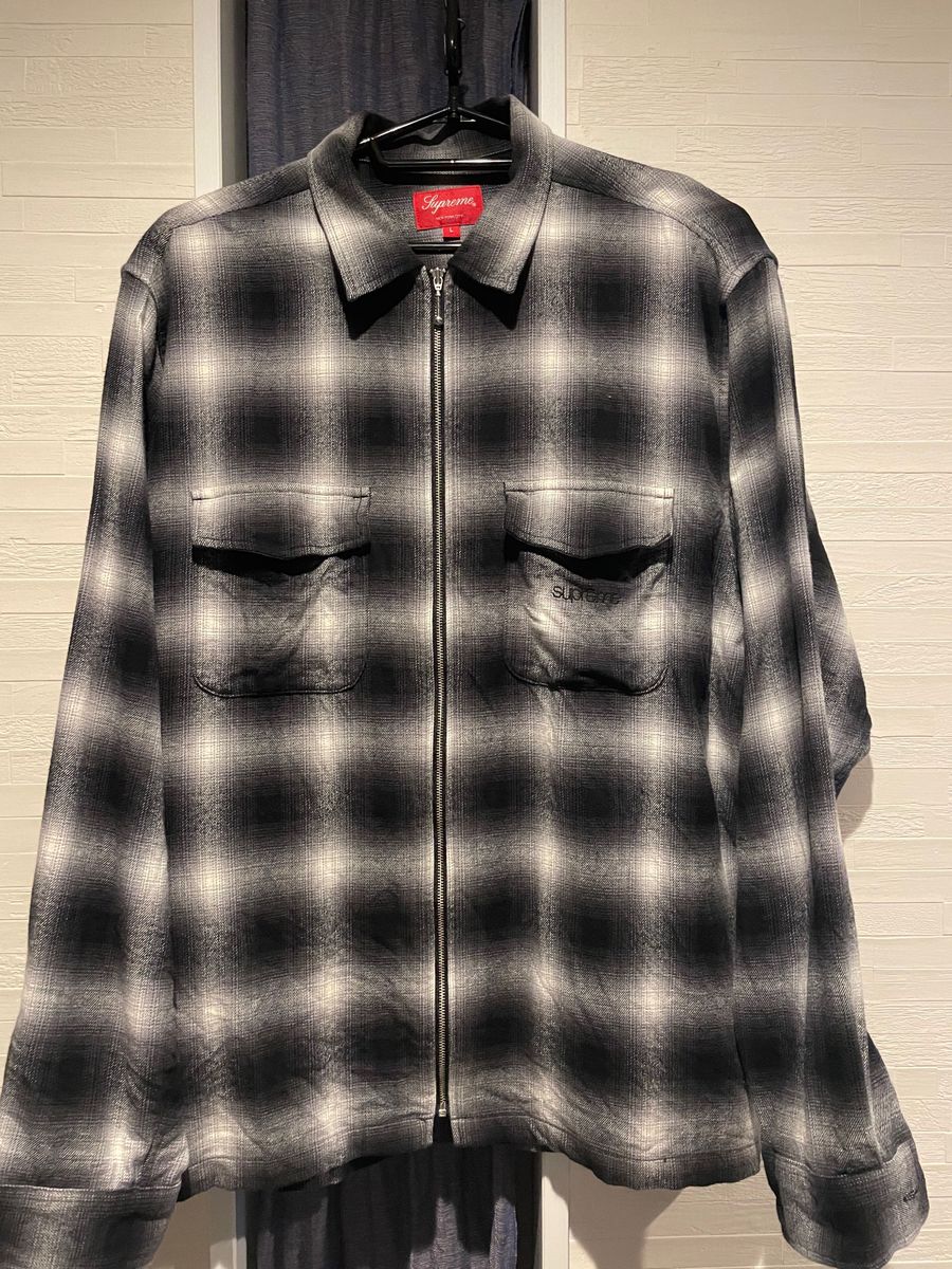 Supreme Shadow Plaid Flannel Zip Up Shirt Supreme Shadow Plaid Flannel Zip Up Shirt